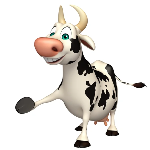 Fun Cow funny cartoon character — Stock Photo, Image