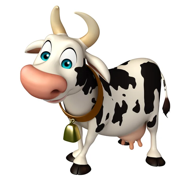 Fun Cow funny cartoon character — Stock Photo, Image