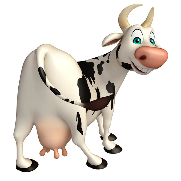 Zábava kráva vtipné kreslené postavičky — Stock fotografie
