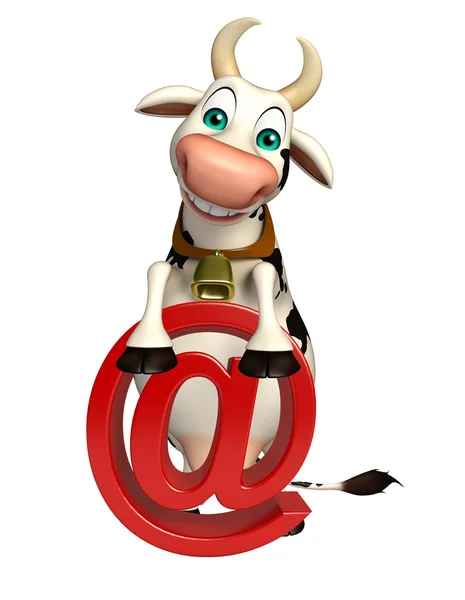 Корова мультиплікаційний персонаж зі знаком швидкості — стокове фото