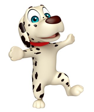 Köpek komik karikatür karakter  