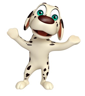 Köpek komik karikatür karakter  