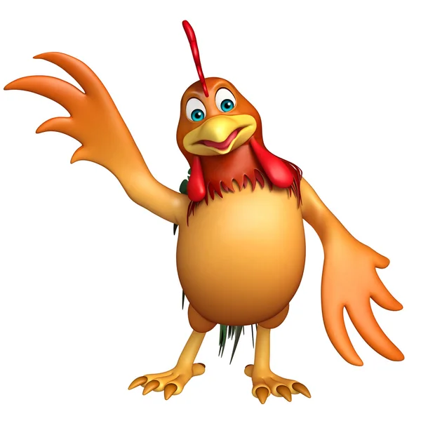 Fun Chicken funny cartoon character — Stock Photo, Image