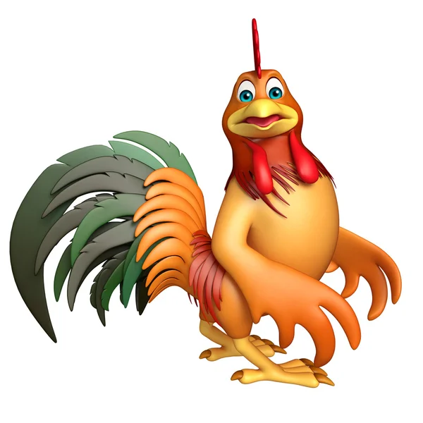 Fun Chicken funny cartoon character — Stock Photo, Image