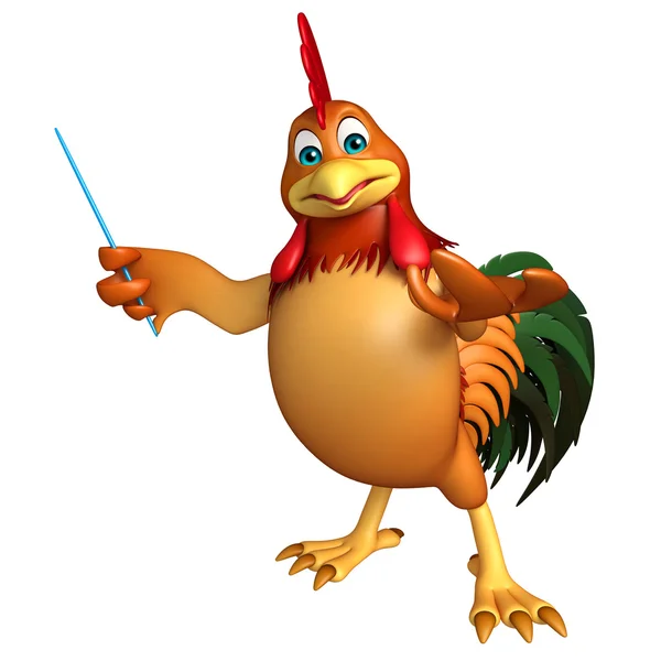 Divertido pollo divertido personaje de dibujos animados — Foto de Stock