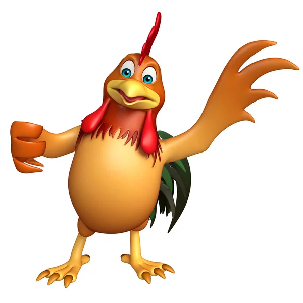 Spaß Huhn lustige Cartoon-Figur — Stockfoto