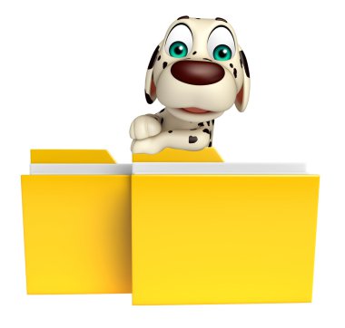 sevimli köpek çizgi film karakteri ile ağıl