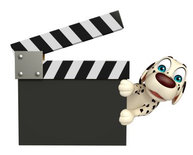 Köpek çizgi film karakteri clapper kurulu ile
