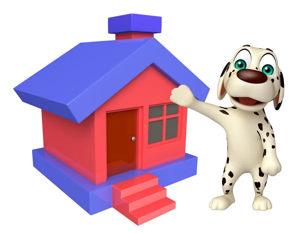 Personaje de dibujos animados para perros con hogar —  Fotos de Stock