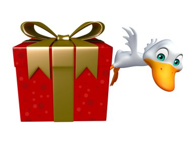 eğlenceli Duck çizgi film karakteri ile hediye kutusu 