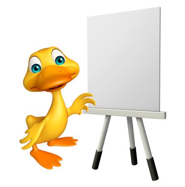 sevimli ördek karakter karikatür