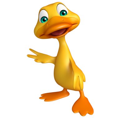 Ördek komik karikatür karakter 