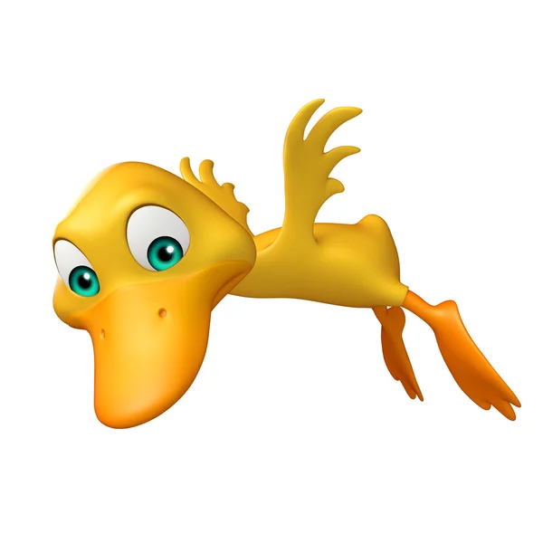 Duck funny cartoon character — Stock Photo, Image