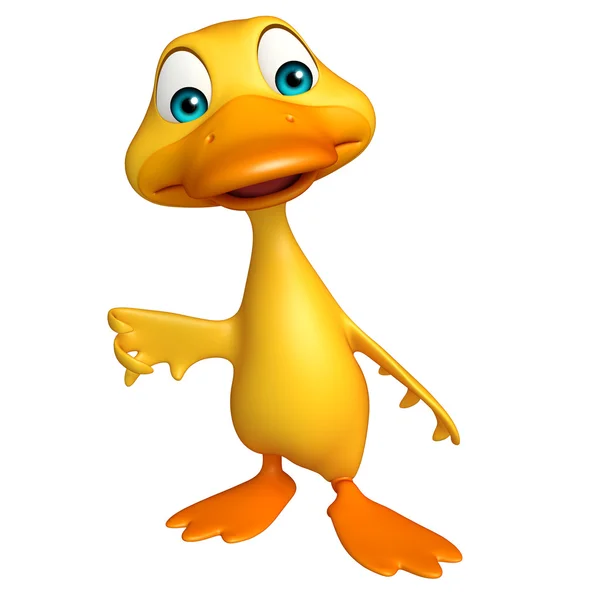 Duck funny cartoon character — Stock Photo, Image