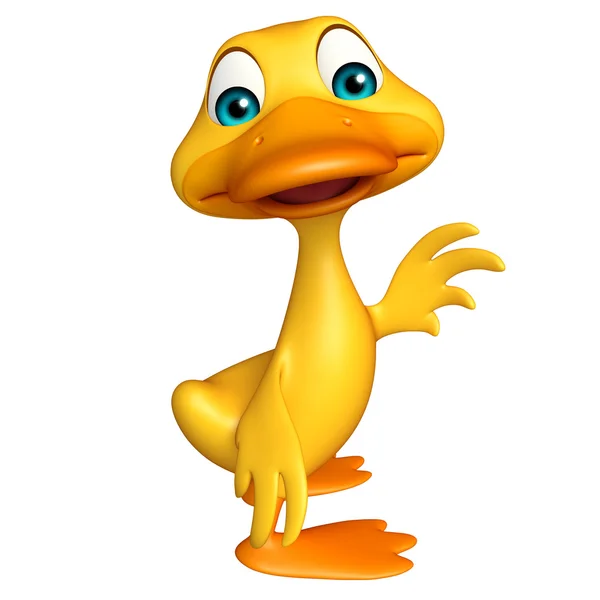 Duck funny cartoon character — Stock Photo, Image