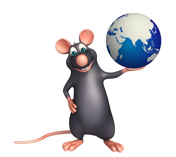 Postać z kreskówki szczur z ziemi — Zdjęcie stockowe
