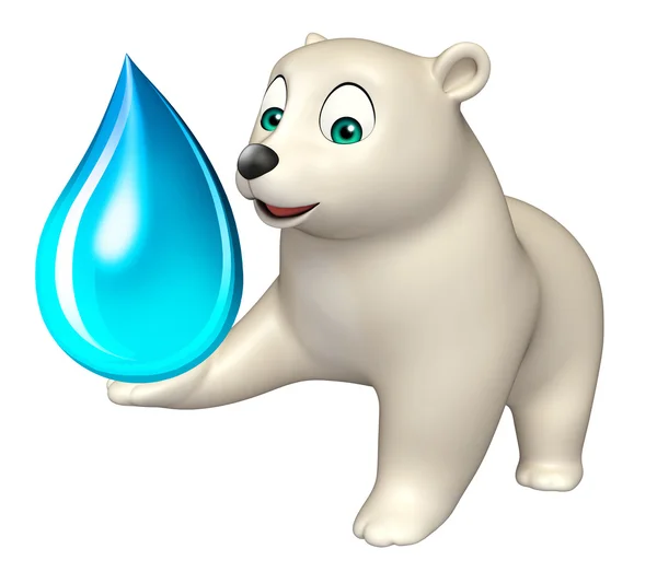 Medve csepp víz rajzfilmfigura — Stock Fotó