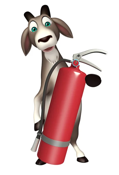 Koza kreskówka z gaśnicy — Zdjęcie stockowe