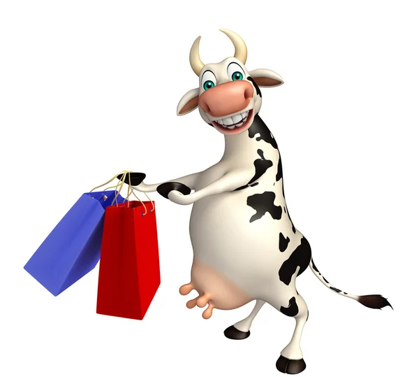 CAW rajzfilm karaktert bevásárlószatyor — Stock Fotó