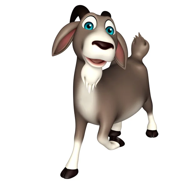 Bonito cabra engraçado personagem dos desenhos animados — Fotografia de Stock