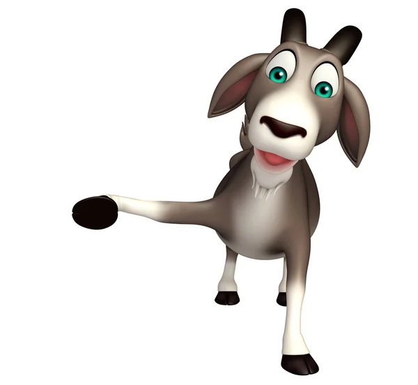 Lindo personaje de dibujos animados divertido cabra — Foto de Stock