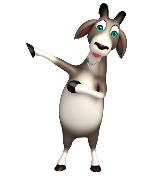 Bonito cabra engraçado personagem dos desenhos animados — Fotografia de Stock