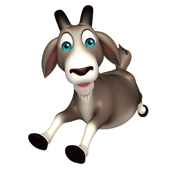 Мила коза смішний мультиплікаційний персонаж — стокове фото