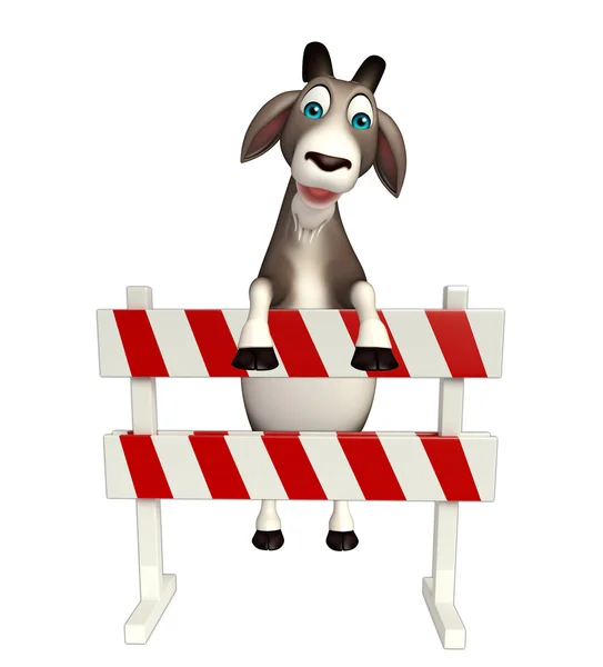 Niedliche Ziegen-Cartoon-Figur mit Barakaden — Stockfoto
