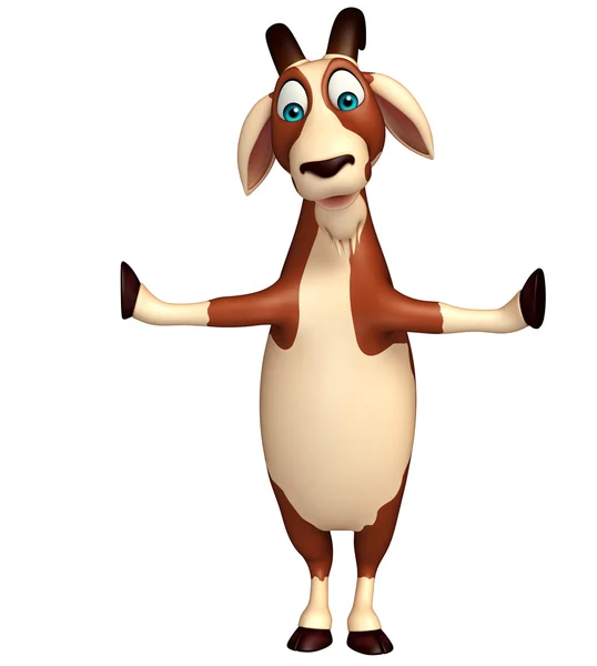 Divertido cabra engraçado personagem dos desenhos animados — Fotografia de Stock