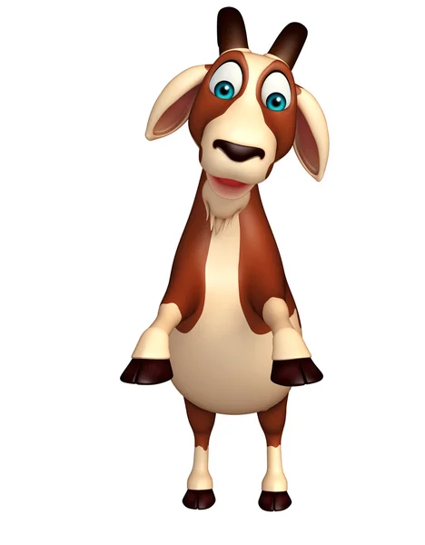 Divertido personaje de dibujos animados divertido cabra — Foto de Stock