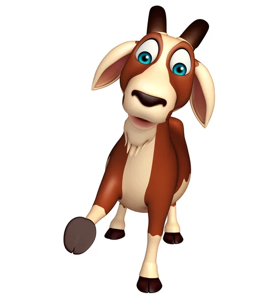 Divertido cabra engraçado personagem dos desenhos animados — Fotografia de Stock
