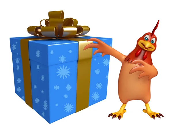 3d renderizado ilustración de la gallina personaje de dibujos animados — Foto de Stock