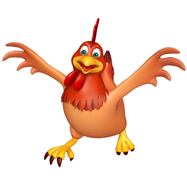 3d rendered illustration of Hen cartoon character