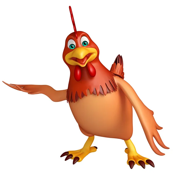 3d rendered illustration of Hen cartoon character — Stock Photo, Image