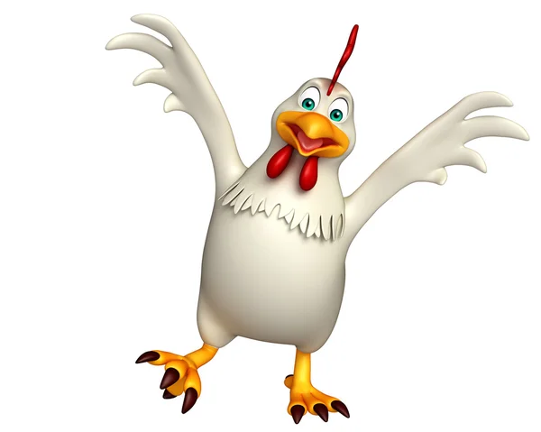 Funny Hen cartoon character — Stock Photo, Image