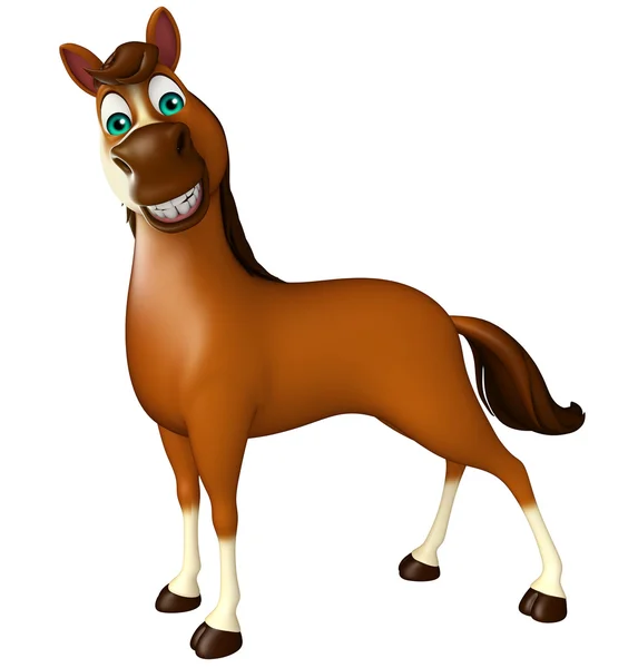 Funny Horse cartoon character — Stock Photo, Image