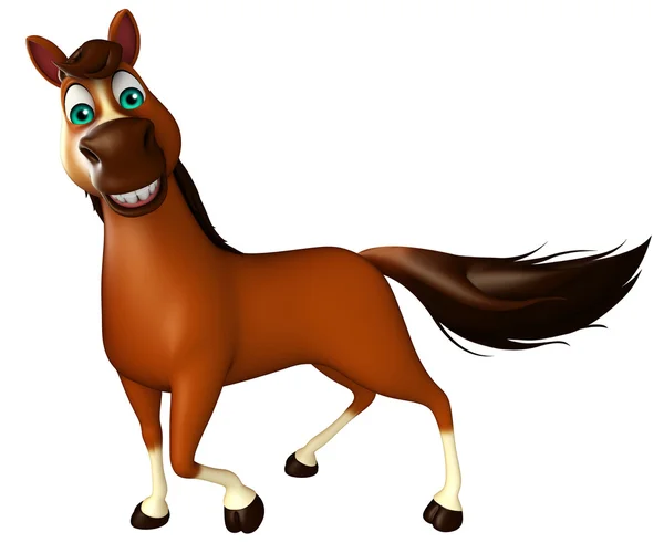 Divertido personaje de dibujos animados caballo — Foto de Stock