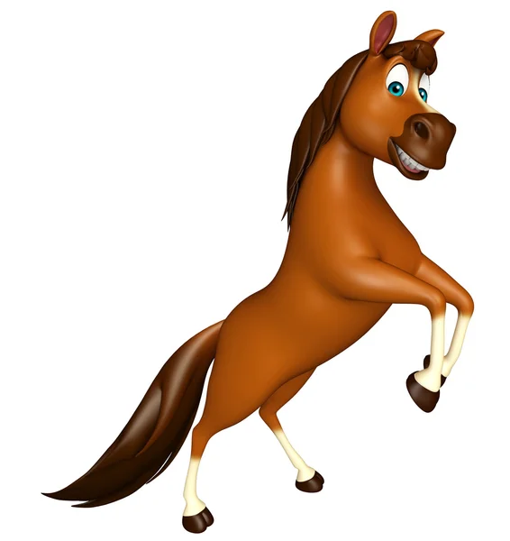 Стрибки кінь мультиплікаційний персонаж — стокове фото