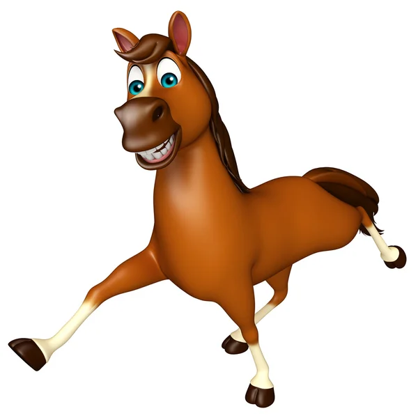 Corsa Cavallo personaggio dei cartoni animati — Foto Stock