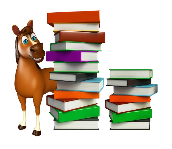 A szórakoztató ló rajzfilmfigura könyvek — Stock Fotó