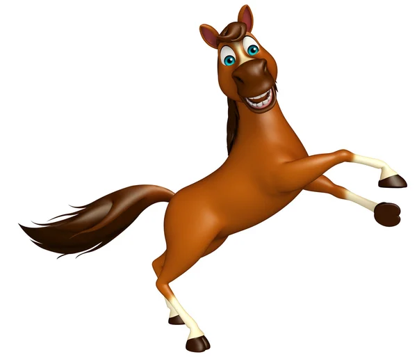 Άλμα άλογο χαρακτήρα κινουμένων σχεδίων — Φωτογραφία Αρχείου