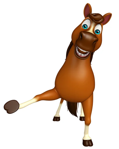 Mutat a ló rajzfilmfigura — Stock Fotó