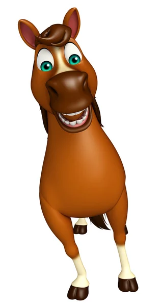 Śmieszne koń kreskówka — Zdjęcie stockowe