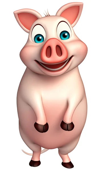 Funny  Pig cartoon character — Stock Photo, Image