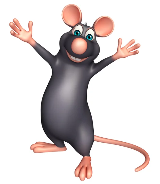 Divertente personaggio dei cartoni animati Rat — Foto Stock