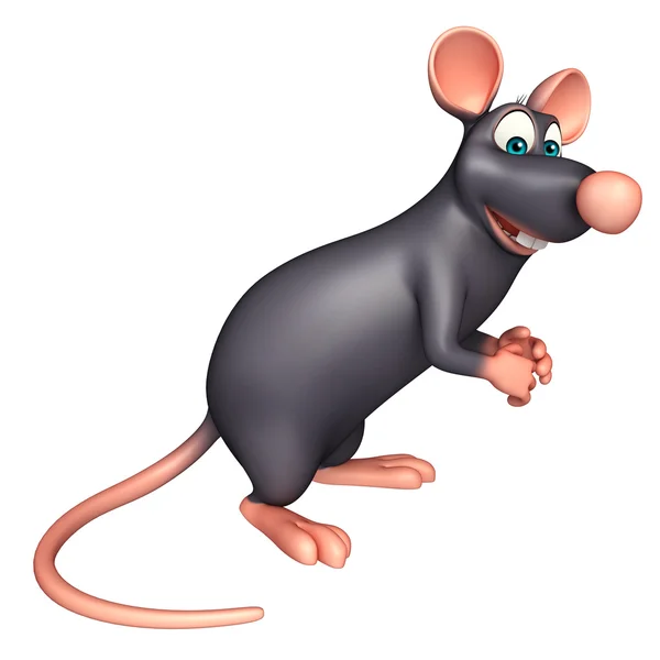 Personagem engraçado desenho animado rato — Fotografia de Stock