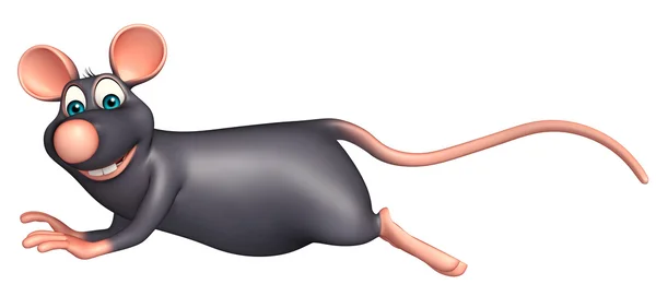 Laufende Ratte Cartoon-Figur — Stockfoto