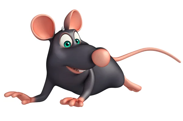 Běh Rat kreslená postavička — Stock fotografie