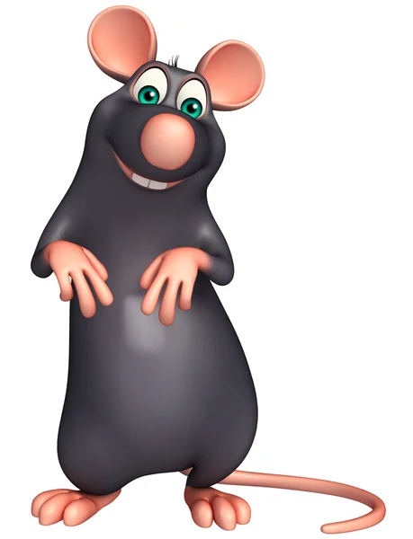 Divertido personaje de dibujos animados rata —  Fotos de Stock