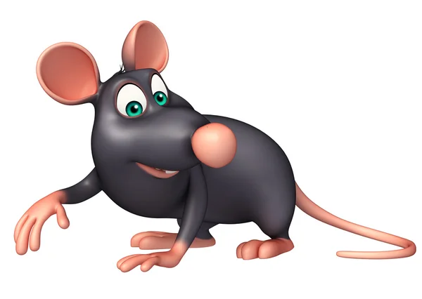 Personagem de desenho animado Rat andando — Fotografia de Stock